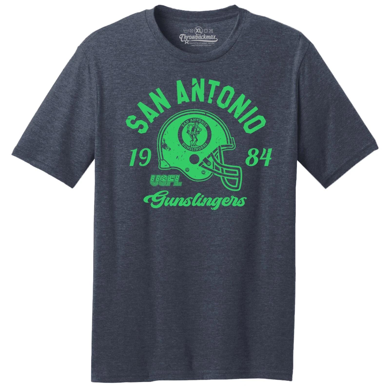 San Antonio Gunslingers 1984 USFL Football TRI-BLEND Tee Shirt 4XL