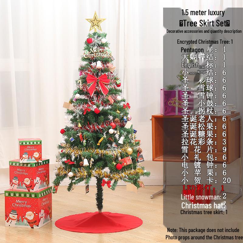 Christmas Tree Set with Window Decorations (60cm, 1.2m, 1.5m, 1.8m, 2.1m)