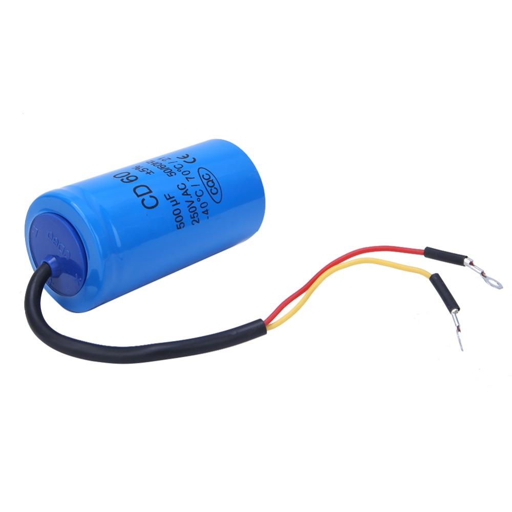 Wire Included CD60 Start Capacitor 250VAC CD60 Run Start Capacitor  Air Compressor