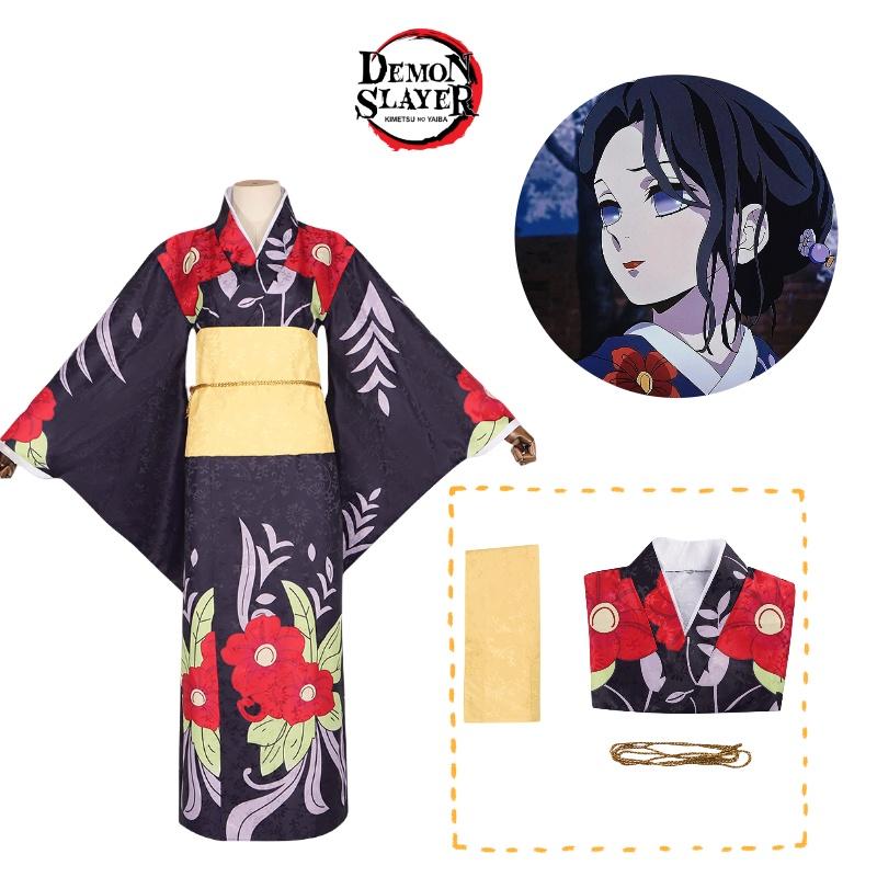 Anime Cosplay Costume For Demon Slayer Characters Featuring Shinobu Kochou Made From Polyester