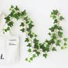 Creative Green Artificial Ivy Vine 160cm 80 Leaves Simulation Ivy Garland Photo Props Silk Leaves Hanging Plants Wall Ornament
