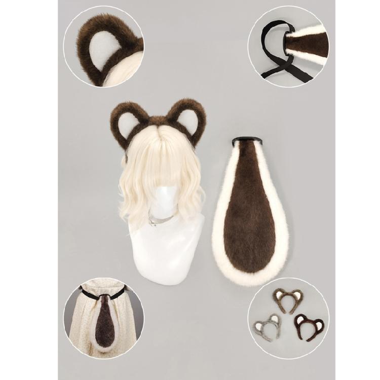 Fun and Safe Plush Animal Ears Headband for Costume Parties Role Playing Soft Wear Adults Comfortable Hairpiece