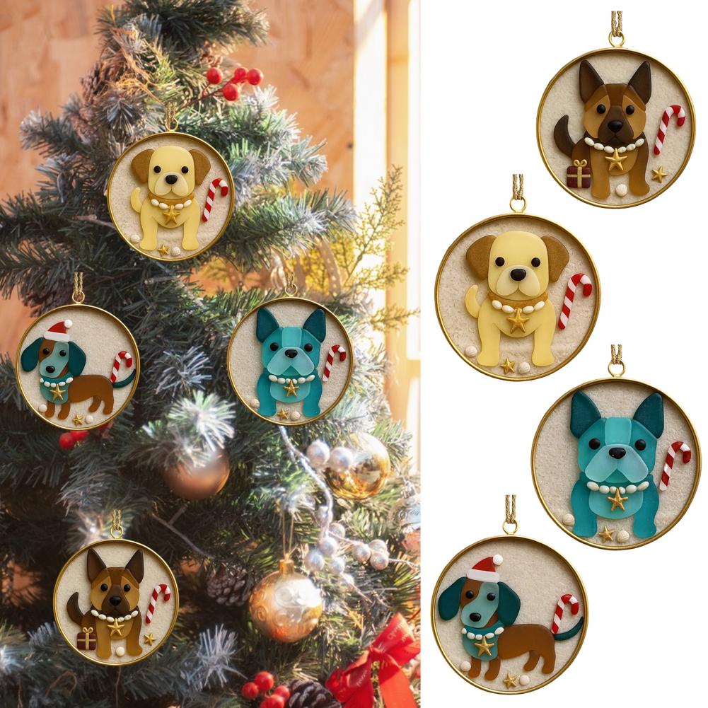 Sea Glass Dog Decoration Sea Glass Ornament Handcrafted Sea Glass Dog Christmas Tree Ornaments Unique Hanging Ornaments