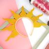 Opaska Ognia Opaska Halloweenowa Akcesoria do Włosów na Imprezę Rave Brokatowa Opaska Słońca Opaska Płomienia na Imprezę Cosplay