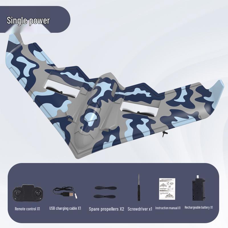LED Foam Remote-Control Airplane - Crash-Resistant Fixed-Wing Glider Toy