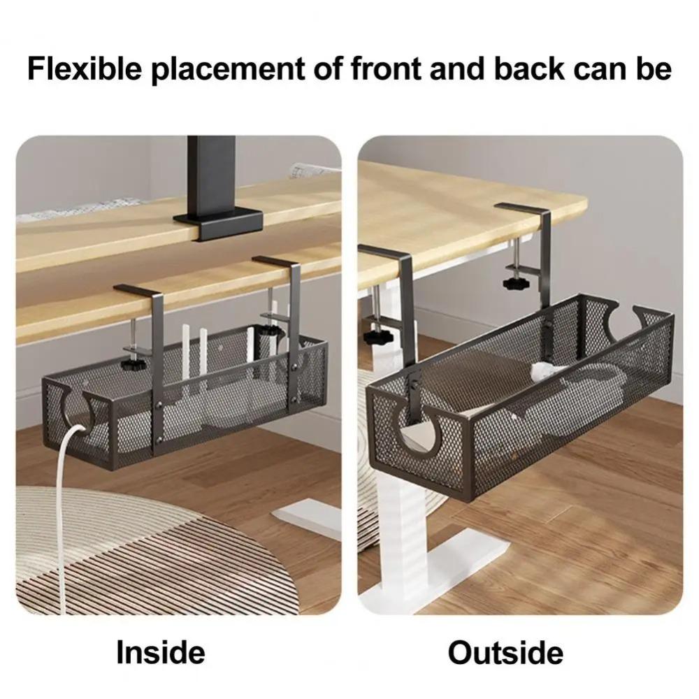 Adjustable Thickness Desk Cable Organizer Under Desk Cord Organizer  Kitchen Storage