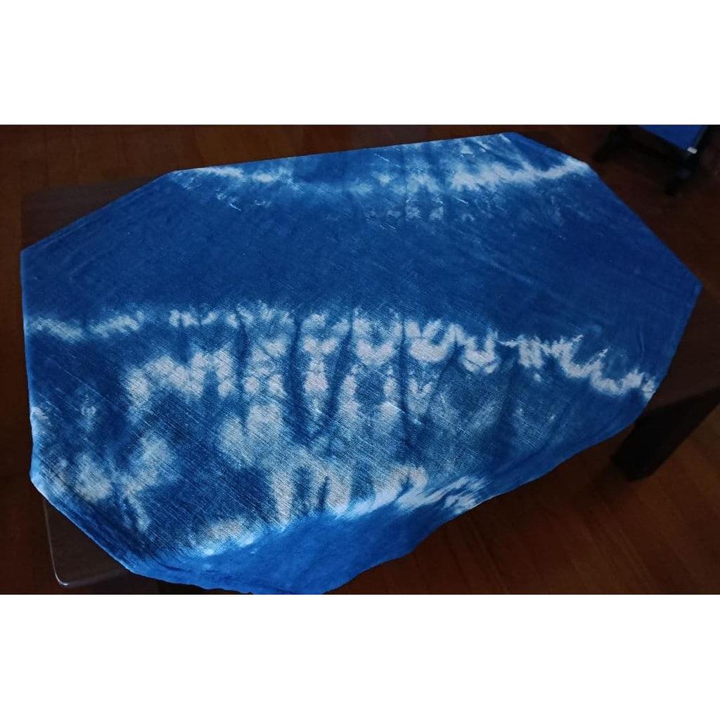 Used Indigo Dye, Multi Cover, Tablecloth, Partition, Tie-dye, Natural Indigo Used, Hand-woven