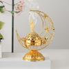 1pcs Moon-Shaped Metal Incense Burner Handheld Home Living Room Desktop Decor Ornament Stylish Aromatherapy Burner