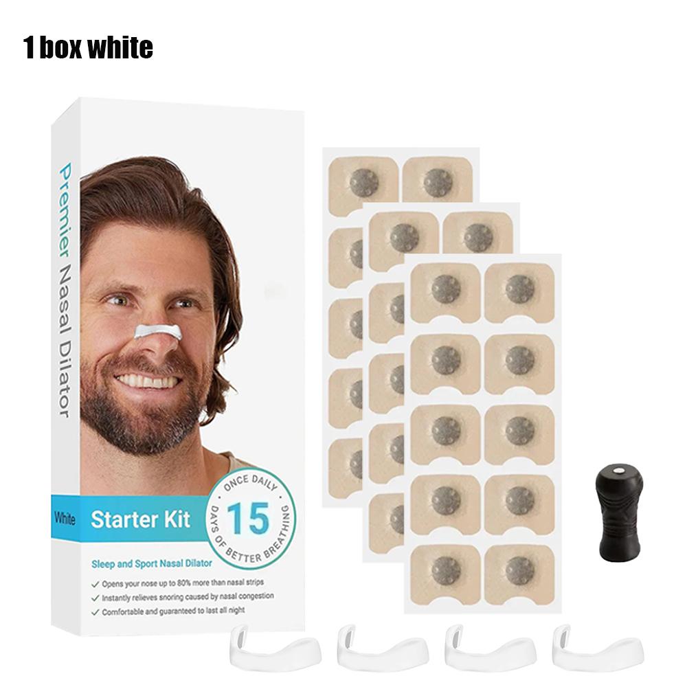 Anti-Schnarch-Nasenclip, Nasenatmungsdilatatoren, Starter-Kits, magnetische Nasenstreifen, erhöhte Luftzufuhr beim Sport, verbessert den Schlaf