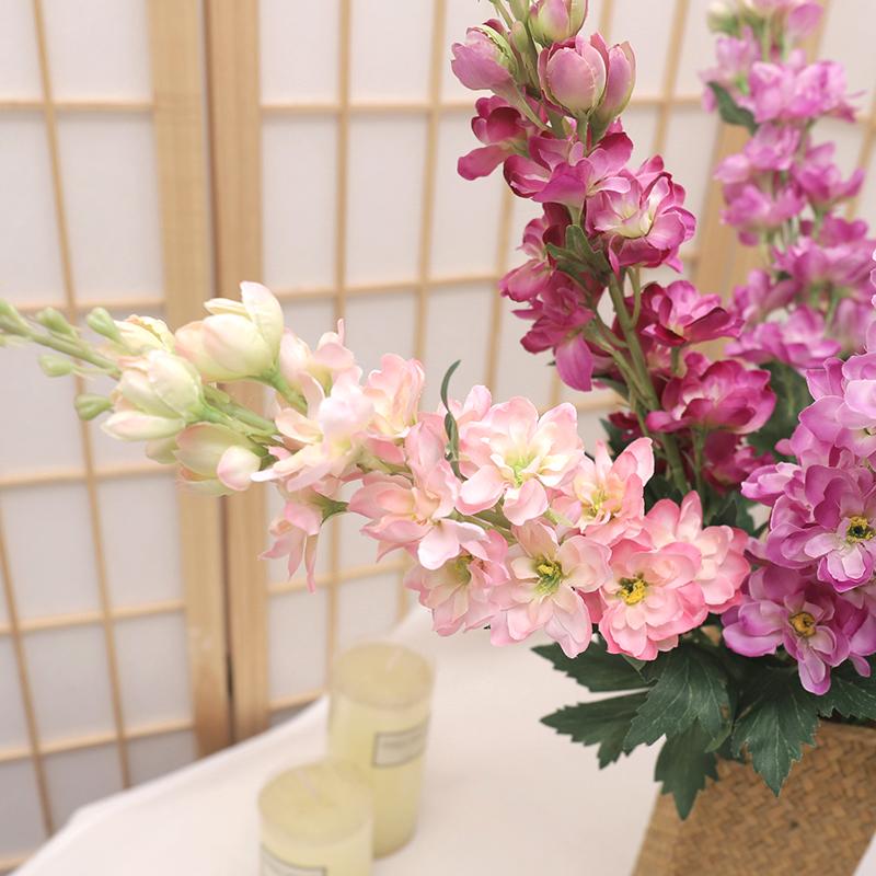 75cm Dlouhý Větvičník Hyacint Umělá Květina Krásný Ostrožka Hedvábná Umělá Květina Svatba Domov Zahrada Dekor fleur artificielles
