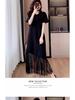 French Lace Patchwork Plus Size Summer Dress - Elegant Loose Short Sleeve Skirt for Women