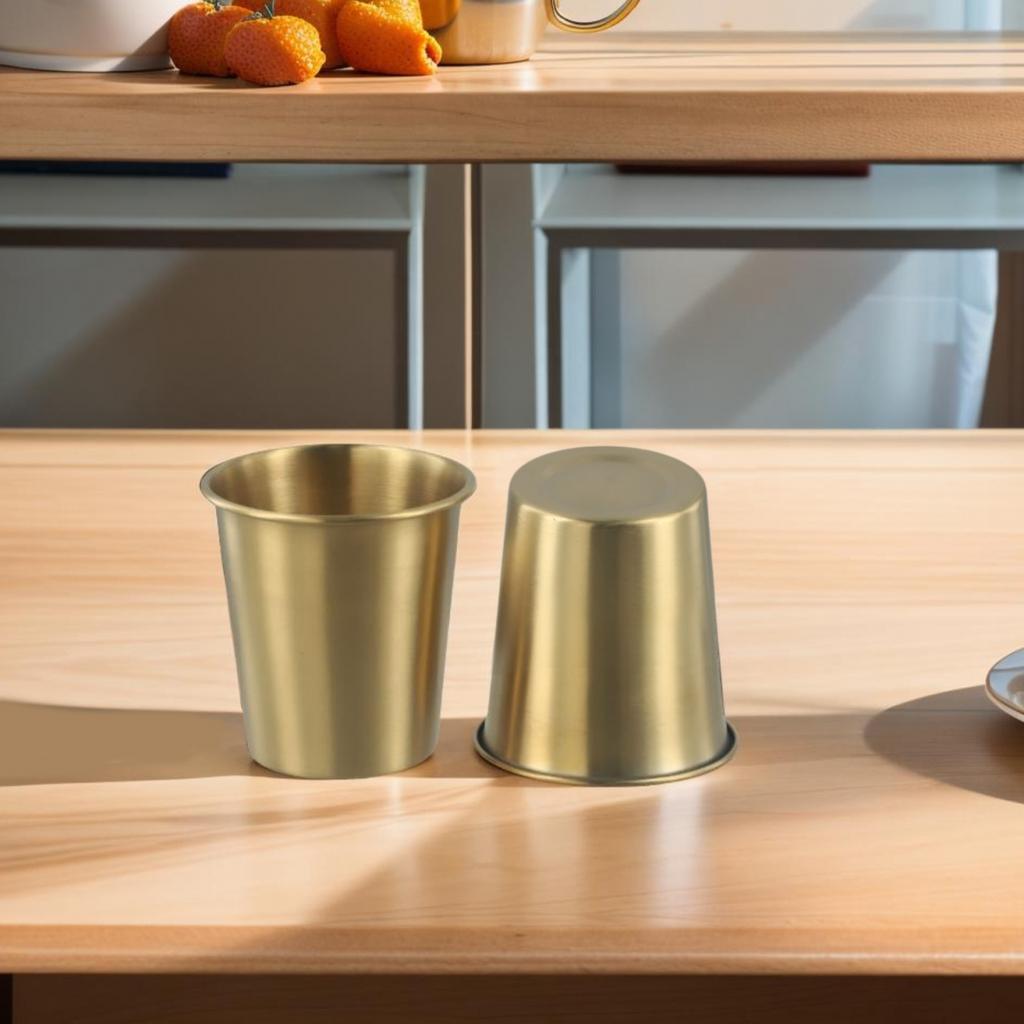2 Stück 300 ml Kupfer Trinkwasserglas Becher Tumbler Tasse Ayurveda Gesundheit Yoga