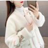 Jacket autumn and winter thickened imitation mink fur light new thin coat padded women's clothing