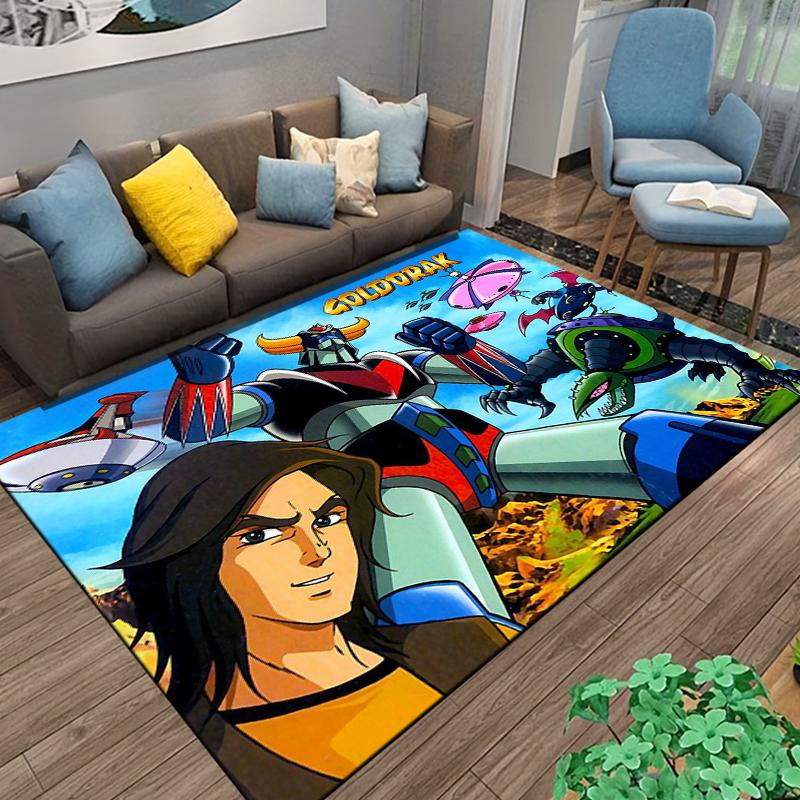 15 Sizes UFO-ROBO-GRENDIZER-GOLDORAK Pattern Rug for Bedroom Living Room Anime Carpets for Girl Room Floor Mat  floor mats