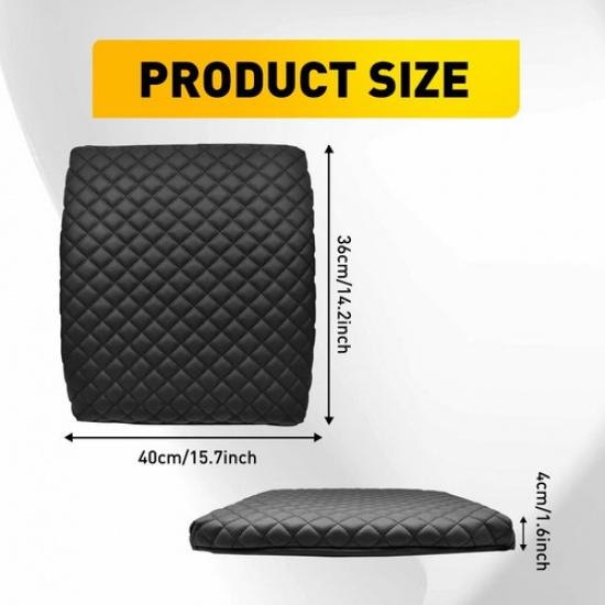 Fits For Dodge Ram -24 Center Console Lid Armrest Leather Cover Trim Black V