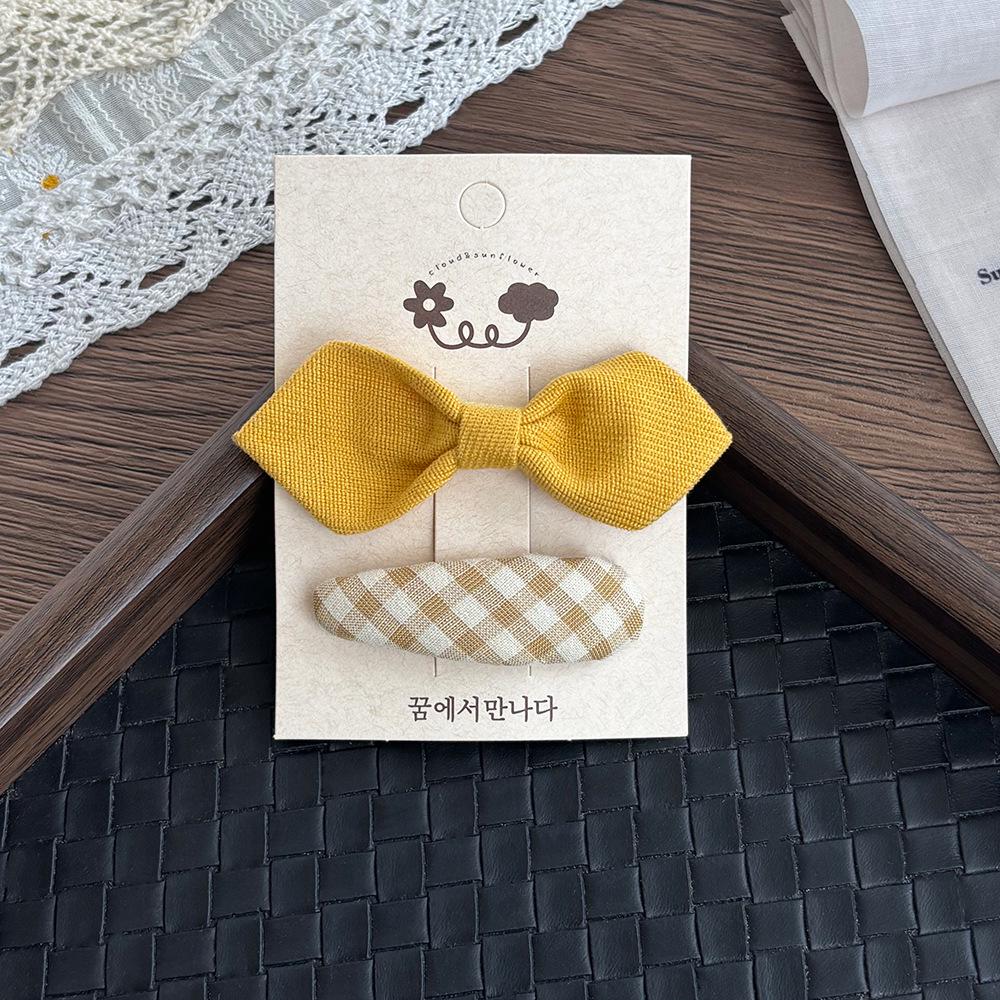 Sweet Coffee Cream Bow Hair Clip for Girls