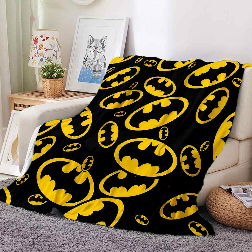 1pc Batman Flannel Throw Blanket - HD Printed Lightweight Soft Warm All-Season Blanket for Sofa, Bed, Travel, Camping 107