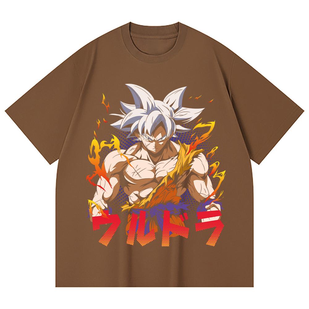 230 Gsm 100% Cotton Dragon Ball V11 Goku Ultra Print Unisex Heavy Cotton T Shirt