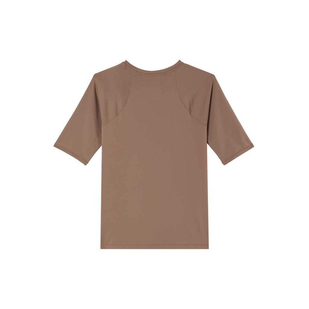 Jordan Sportowy T-shirt damski z krótkim rękawem Double Threat, szybkoschnący, slim fit, kolor starobrzązowy/niespodzianka-kakao FN5160-223