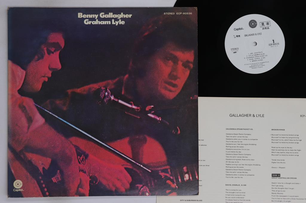 LP Record BENNY GALLAGHER, GRAHAM LYLE - Benny Gallagher Graham Lyle ECP80536PROMO CAPITOL 1972 Japan Rock Used