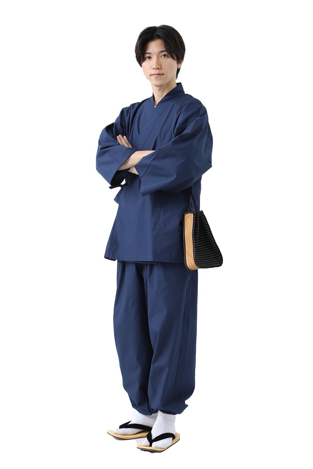 

TC Wrinkle Tetron All Year Large Plain Navy Blue [TAYU-TAFU] Мужская самуйская рубашка, устойчивая, хлопок, мужская, круглая, одежда для дома, размер, холодный, L, тёмно-синий