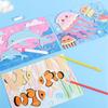 Multicolor DIY 3D Paper Sticker Enlightenment Craft Sticker Decals  For Kids