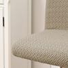 Solid Elastic Striped Grid Low Back Chair Cover Single Piece For Hotel Restaurant Decoration