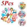 5 Pack Cute Cartoon Earphone Cable Winder Earphone Cable Storage Clip Random Color Pretty Animals Charging Cable Fixing Clip