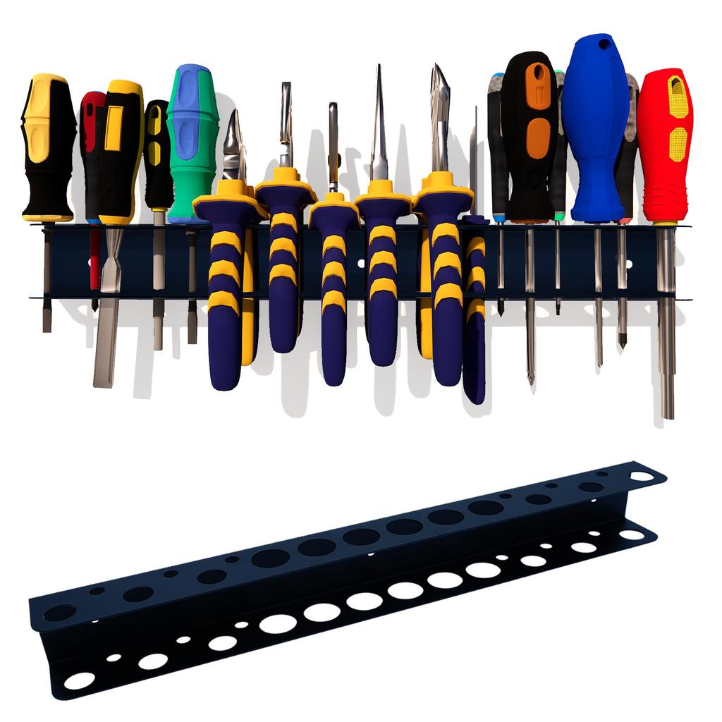 Wall-Mounted Heavy-Duty Metal Tool Holder & Storage Rack Space-Saving Storage for Pliers & Screwdrivers Perfect Gift for Men/Fathers