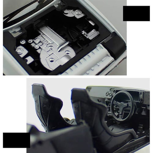 Initial D Alloy Model Car Takumi Fujiwara AE86 Trueno Project D Specification 1/32 Scale (White)