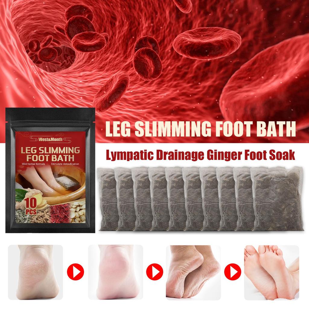 Ginger Foot Soak Herbal Pack Relieve Leg Soreness Swelling Discomfort Expel Cold Disperse Dampness Foot Bath Kit