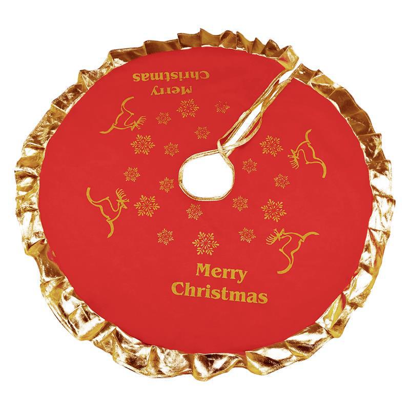 1PC Christmas Tree Skirt Plush High-grade Elk Fabric Tree Skirt for Decorating Tree Party Christmas
