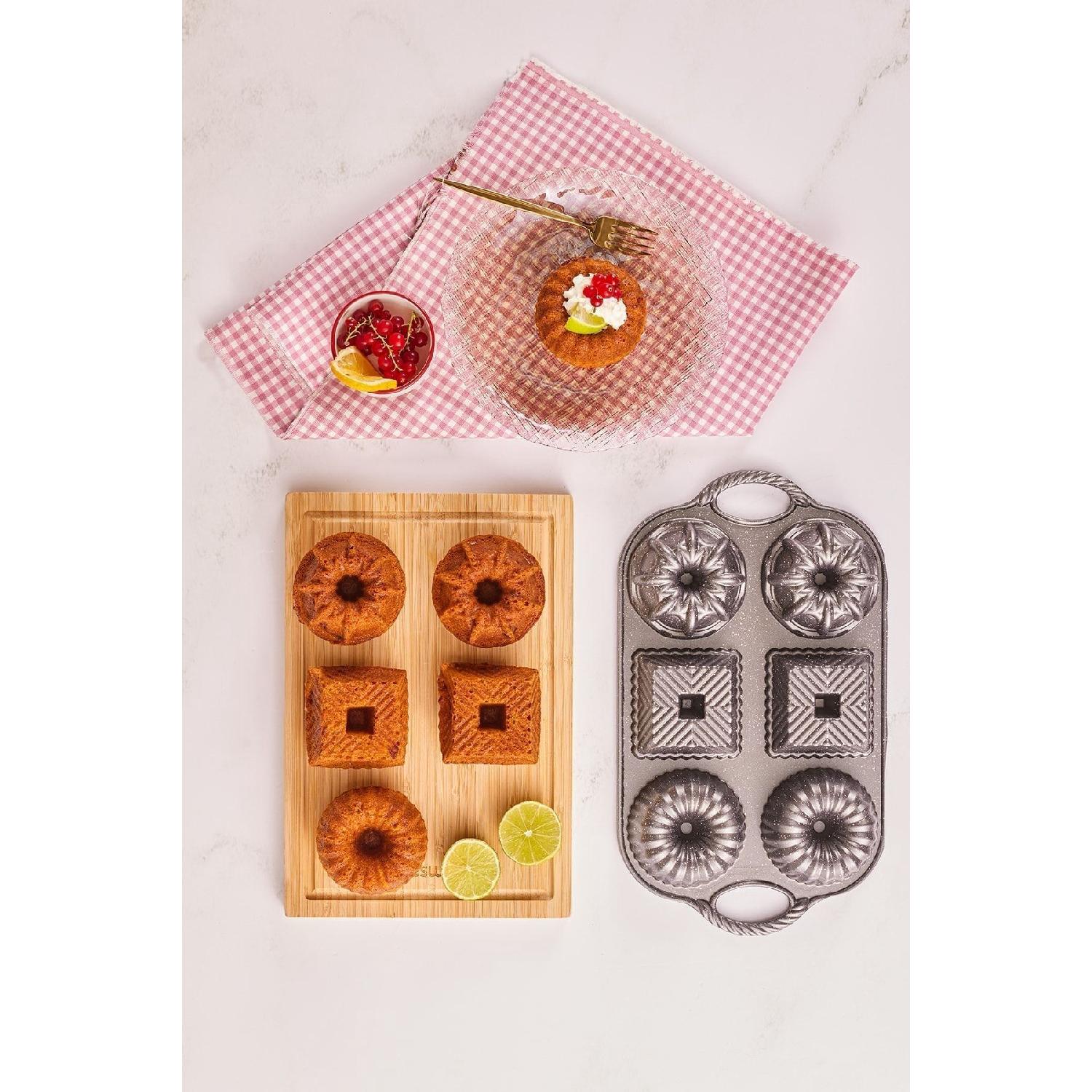 

Чугунная форма для торта Griss Six In One, 6 шт., серая золотой