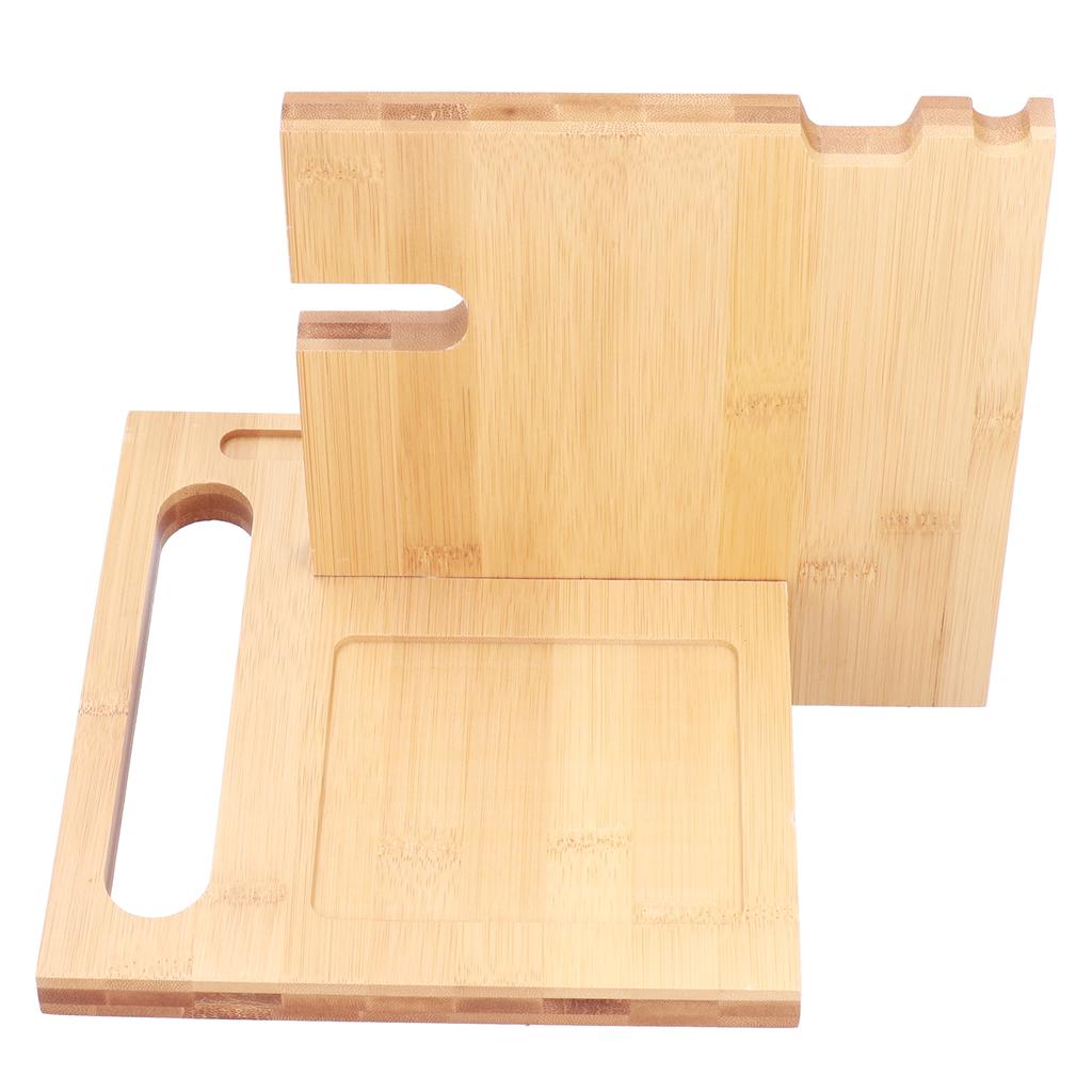 Wood Mobile Phone Holder MultiFunctional Wallet Storage Box for Home Office Living Room