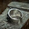 Punk Thai Silver Dark Skeleton Skull Open Rings For Men Women Hip Hop Fashion New Jewelry Gift Party Rock Anillos