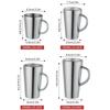 Tasse en Acier Inoxydable Double Paroi Plaqué Titane avec Poignée - Anti-Brûlure, Isolation Thermique pour Café, Thé et Eau