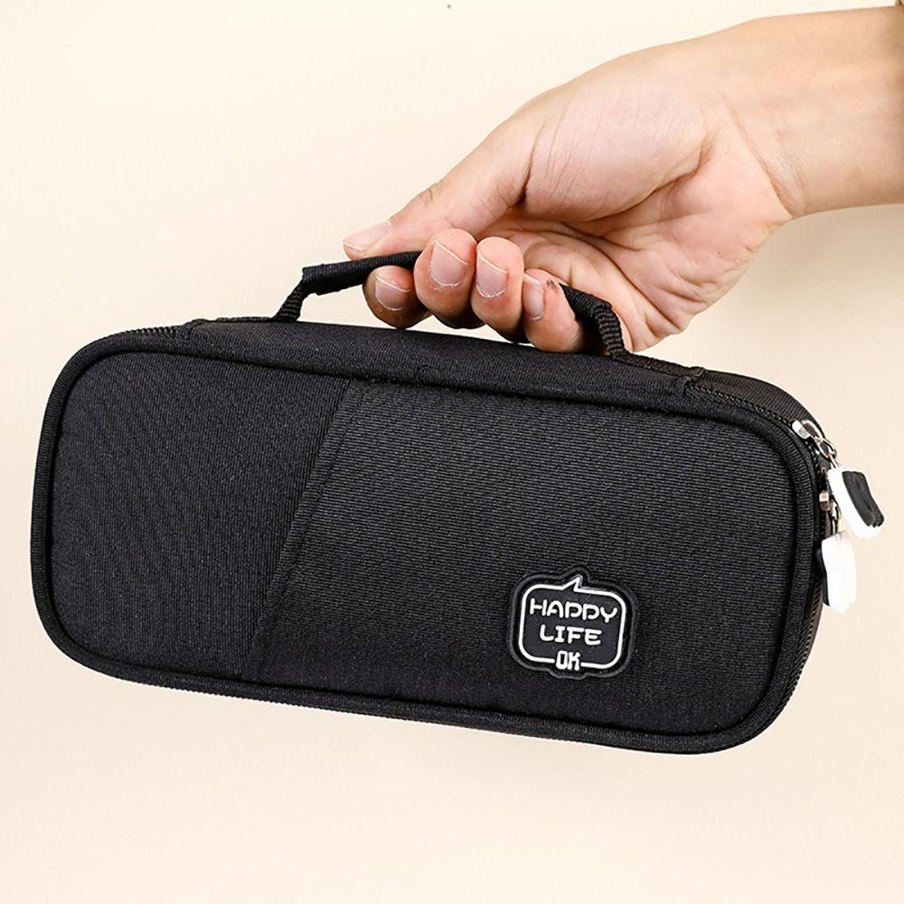 

Холщовая сумка для хранения канцелярских принадлежностей Многофункциональная сумка для ручек Пенал большой вместимости Для девочек и мальчиков