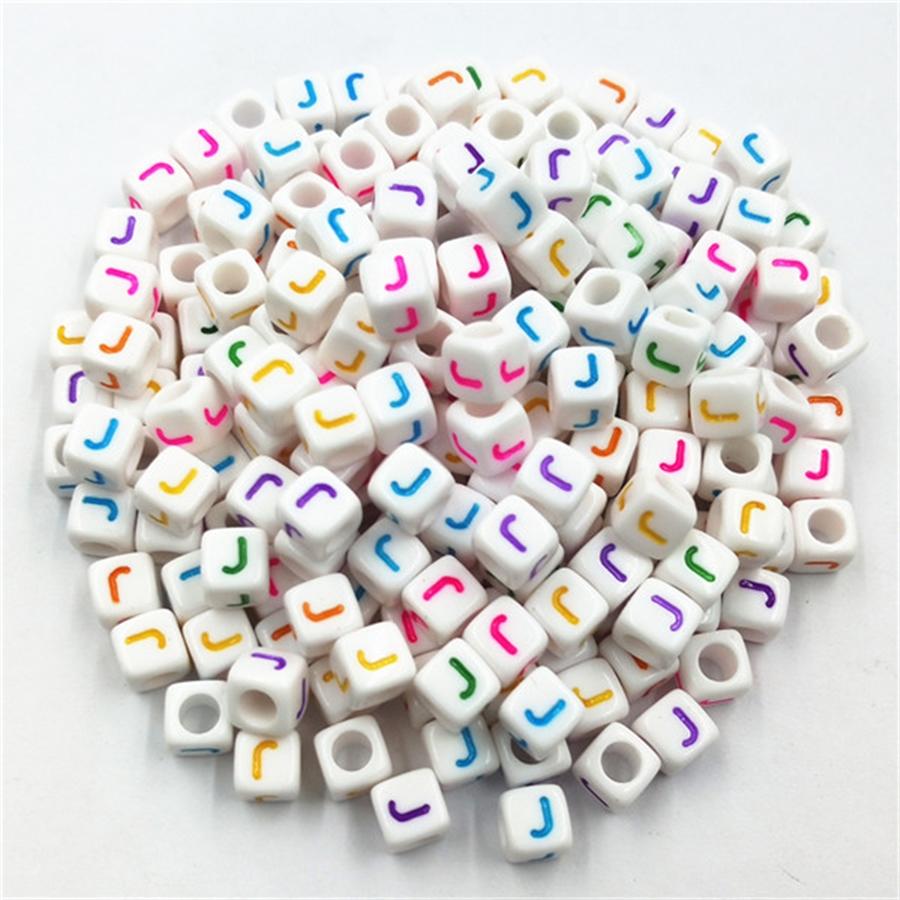 Acrylic Beads 100 Pcs/lot Letter Bead Jewelry Finding For DIY Necklace Bracelet Fashion Wholesale New 6mm High-quality