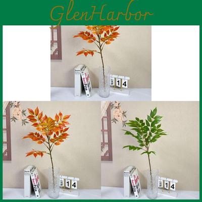 Artificial Green Plant Decor For Home Office With Silk Print Fabric For Wedding And Photography Use