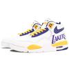 Nike Flight Legacy Cushioning Anti-Slip And Wear-Resistant Mid-Top Vintage Basketball Shoes Men's White Blue Yellow BQ4212-102(Team188-)