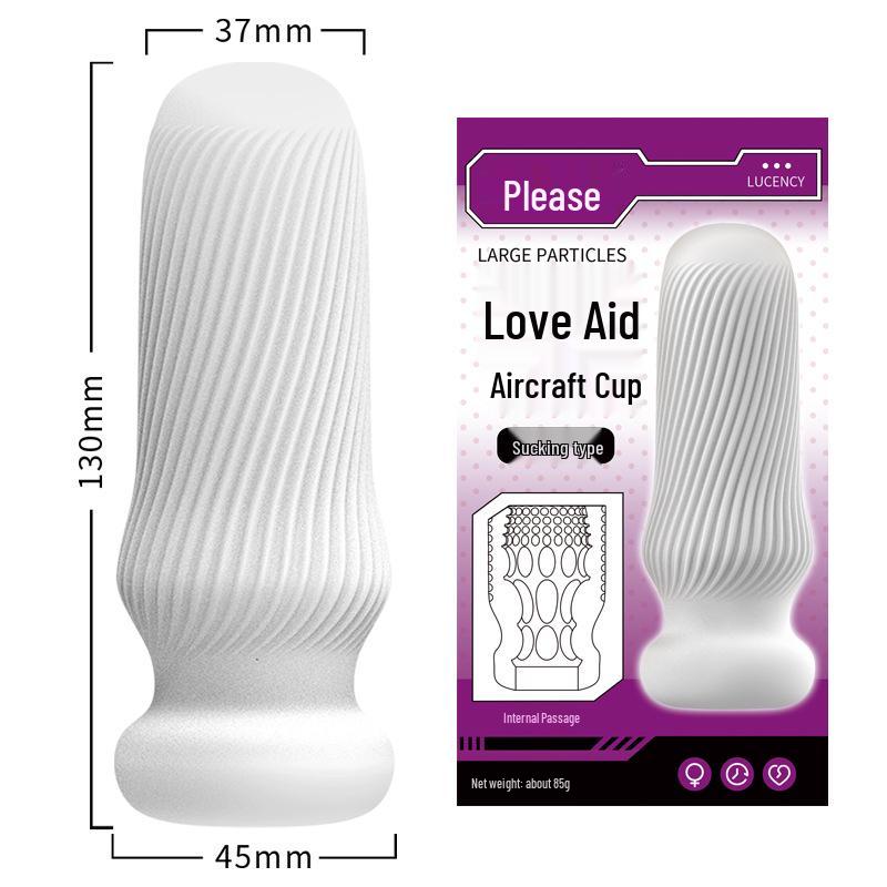 Pleasure for Men: Transparent Sucking Airplane Cup - Adult Masturbation Aid for Enhanced Experience.