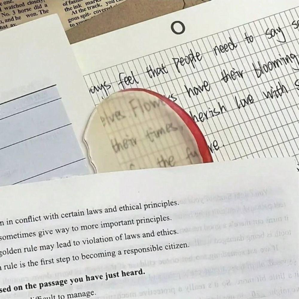 Apple Slice Reading Bookmark Acrylic Note Bookmark New Pages Guide Marker  Birthday Gift