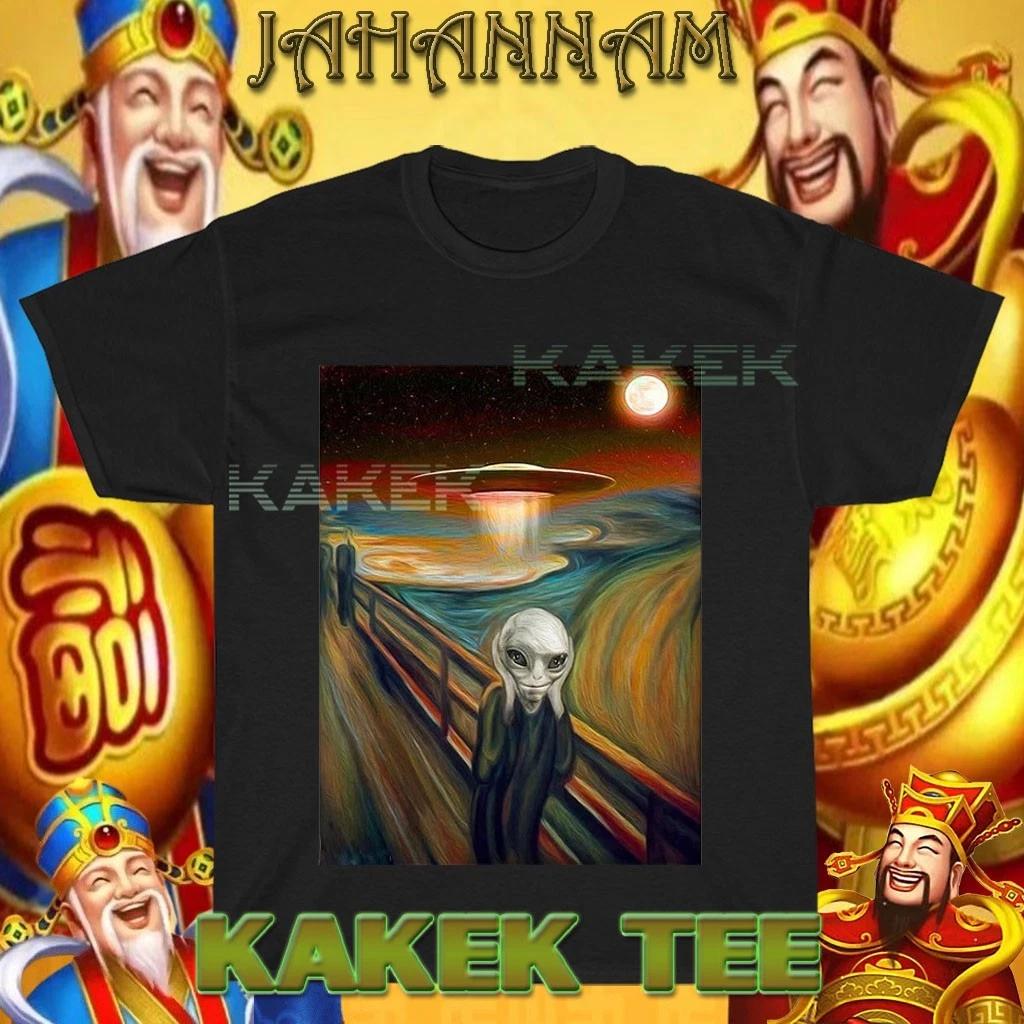 New Alien Scream Painting Logo American T shirt Funny Size S to 5XL S
