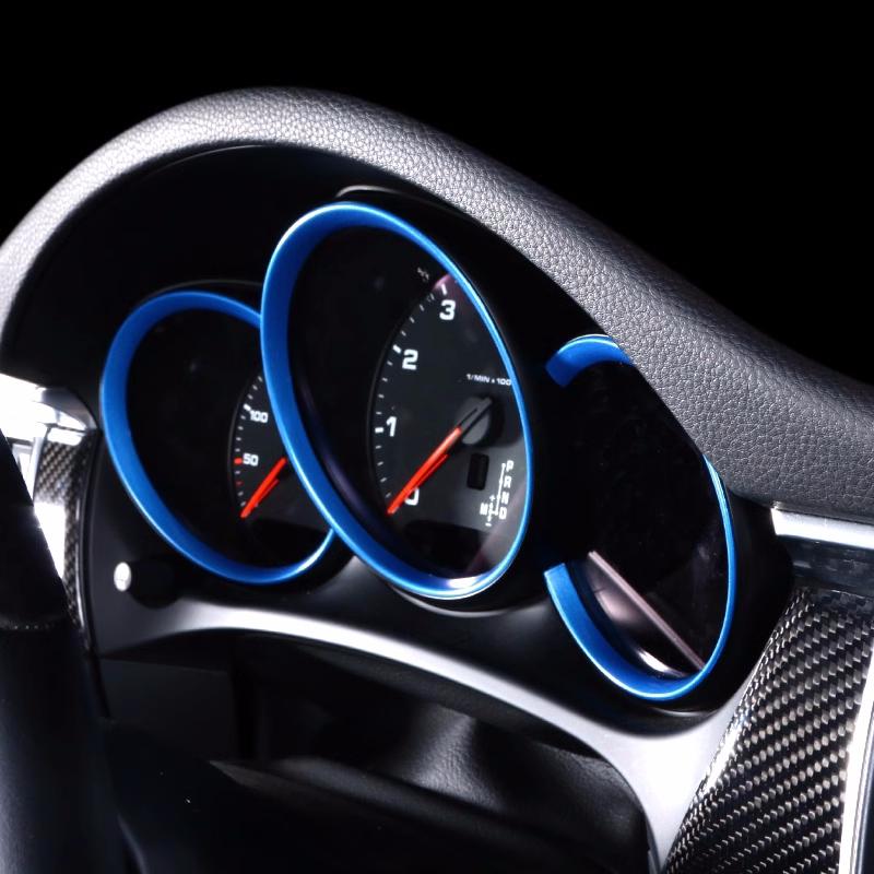 Car Dashboard Decorative Ring For Porsche Macan 911 718 Paramera Cayenne Instrument Panel Modification Ring Accessories