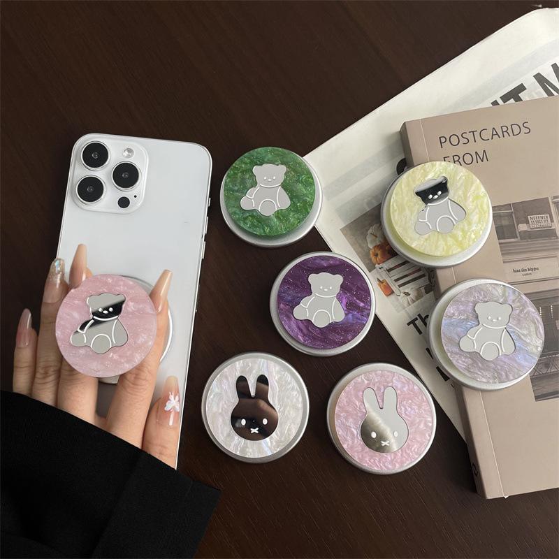 Little Bear Rabbit Magnetic Airbag Phone Holder for MagSafe - Strong Desktop Retractable Design