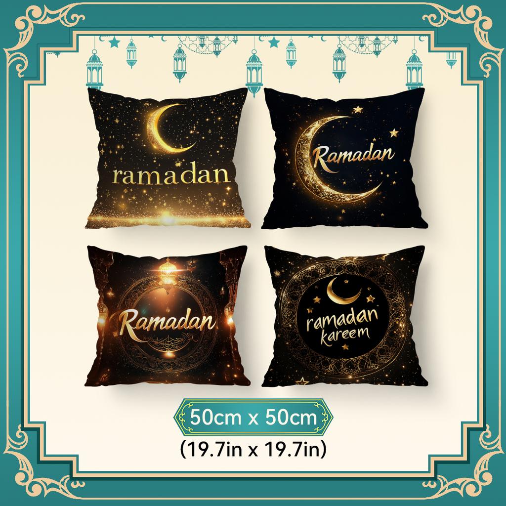 Ramadan Cushion Pillowcase Printed Polyester 40/45/50Cm Throw Pillowcover Decorative Sofa Cushion Pillowslip Home Decor