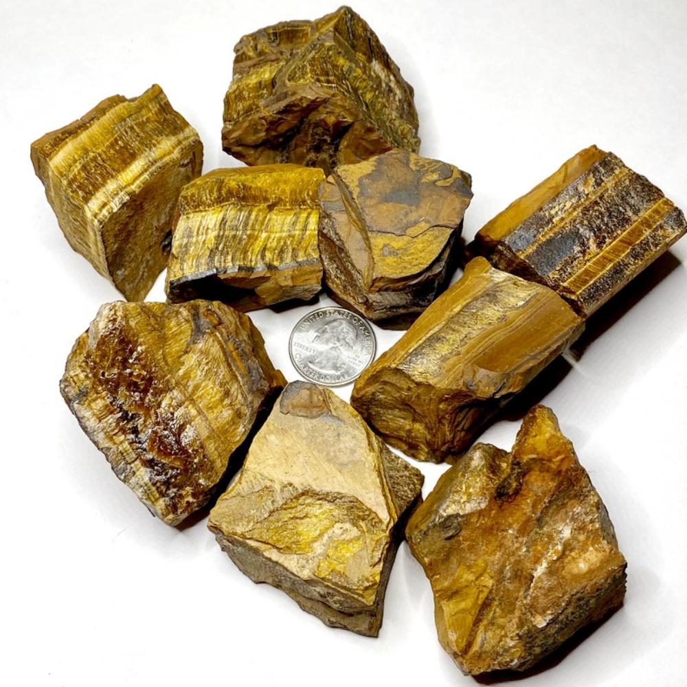 Natural Raw Stone Tiger'S Eye Stones Minerals Crystal for Home Decor & DIY Crafts Unscented Perfect for Crafting and Decoration