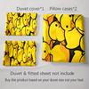 Yellow duck pattern. Bedding Duvet cover sets Duvet covers Pillowcases gifts (1 * Duvet Cover 2 * Pillowcases, without duvet insert)