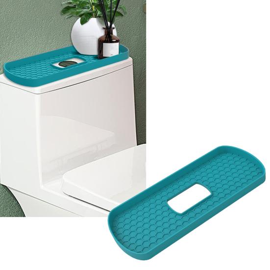 Tuvalet Tankı Topper Tepsi Çok fonksiyonlu Içi Boş kaymaz Silikon Büyük Hızlı Tahliye Vanity Depolama Organizatör Tutucu Banyo Malzemeleri