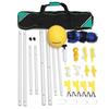 Portable Beach Volleyball Net System  Set Adjustable Posts Ball Hand Pump Outdoor Sports Volleyball Training PVC Tube